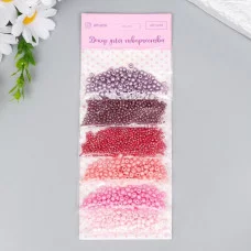 Бисер круглый "Оттенки розового" 6 цветов х 10 грамм   6074988