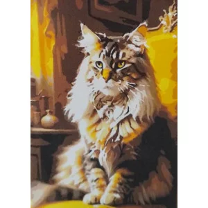 Картина по номерам на холсте 50х40 "Мэйн-Кун" Знайленд КН5040135