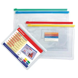 Zip-пакет пластиковый ErichKrause PVC Zip Pocket, A4, прозрачный 1шт 2935