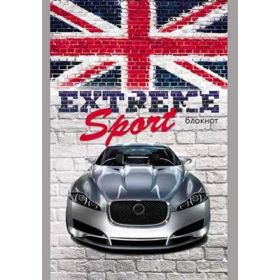 БЛОКНОТ А6 16л. АВТО И БРИТАНСКИЙ ФЛАГ-2 Б16-3262 ассорти, на скрепке