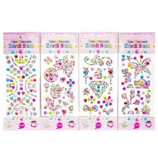 Наклейки-стразы Alingar, акриловые, пакет с европодвесом "Декор" AL8132