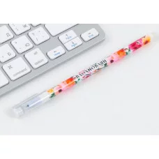 Ручка пластик пиши-стирай с колпачком С 8 Марта, синяя паста, гелевая 0,5 мм 9227085