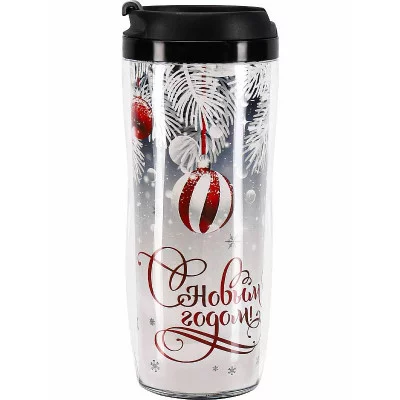 Термокружка "Елочки и шарики" (350 мл) КП-2384