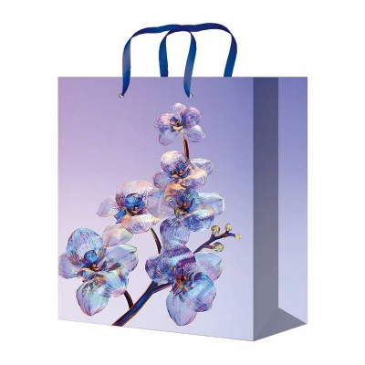 Optima Пакет подарочный с глянц.ламинацией 26,4x32,7x8 см (L) Стеклянные цветы, 128 г ПКП-4307