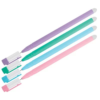 Ручка гелевая стираемая OfficeSpace "Soda" синяя, 0,5м, антискол. корпус ассорти Спейс 282062