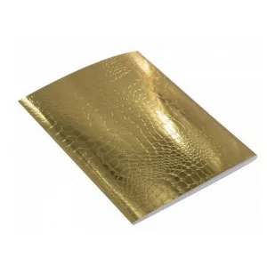Тетрадь 48л. А5 клетка Alingar "Gold Croco metallic" скрепка 1шт AL12394