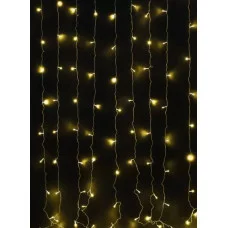 MILED Гирлянда Занавес. 2*1,5 м 80 ламп тёплый белый свет 8 режимов ГЗ-0035