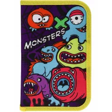 Пенал 1-секц, печать на ткани, большой КОМПАНИЯ МОНСТРИКОВ (ПН-8783) (190х115)