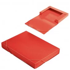 Папка-короб архивная на резинке, корешок 40 мм, пластик 0.7 мм, Calligrata красная 6926785