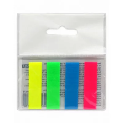 TM"Legend"Закладки пластиковые (ЗС-1878) 45х12мм, 4 цвета по 20 листов