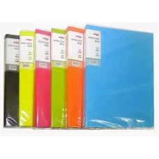 Папка на 20 карманов А4 BQ-147 "Полоска" корешок 10мм, вкладыш на корешке, цвета ассорти МК-20А 306245