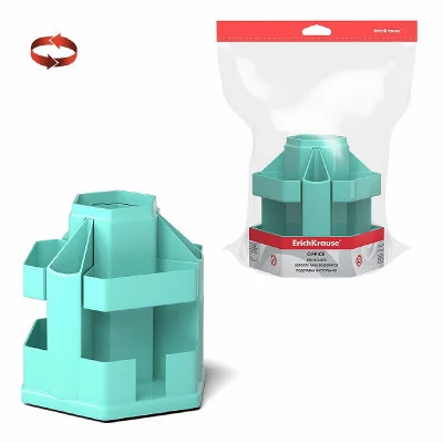 Подставка настольная вращающаяся пластиковая ErichKrause Office Pastel Mint мятная 53681