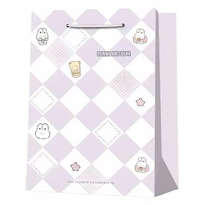 Dream cards Пакет подарочный с мат.лам. 18х23х10см (M) Лучшие друзья,  фиолетовый, 210 г ПКП-6554