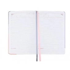 Ежедневник А5, 136л. ABSTRACT IMPRESSIONS (136-5044) комбинированный кожзам, розовый-голубой 136-5044