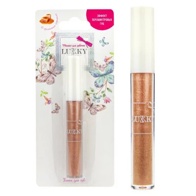 Блеск для губ "эффект перламутровых губ"  с ароматом карамели, карамельный,2,7 мл Т20271 614-699