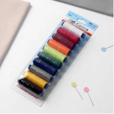 Нитки цена за 1 шт, 40/2 200ярд полиэстер ассорти №08 Gamma 