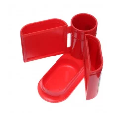 Набор настольный детский Радуга (подставка+2 карандаша+линейка+точилка+ластик+блок 8лист) 5465254