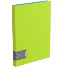 Папка на 4-х кольцах Berlingo "Fuze", 25мм, 600мкм, салатовая 306304