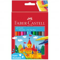 Фломастеры Faber-Castell "Замок", 12цв., смываемые, картон, европодвес 315947