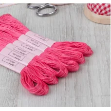 Нитки мулине 8±1м №956, цена за 1шт., ярко-розовый АУ 4685557