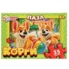 Корги. Макси-пазлы в коробке. 35 деталей. 180х127х35 мм. Умные игры 387354