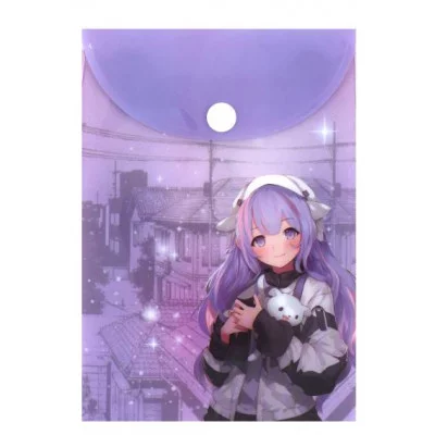 Папка-конверт на кноп А6 (115*165мм) 0,15мм КОКОС Аниме милашка 240334 непрозрачная с рисунком 240334
