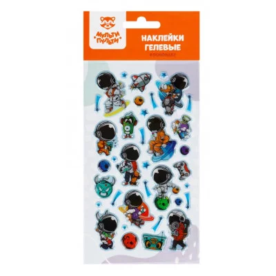 Наклейки гелевые Мульти-Пульти "Космонавт", 22*10см, пакет европодвес 367280