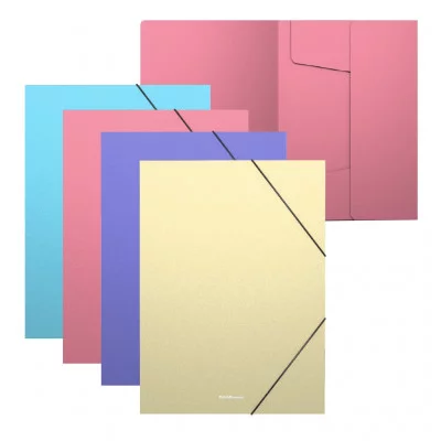 Папка на резинках пластиковая ErichKrause Diagonal Pastel, A4, ассорти 1шт 50400