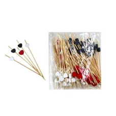 Декоративные пики из бамбука"Сердце" цена за 1 шт.120мм. 3807