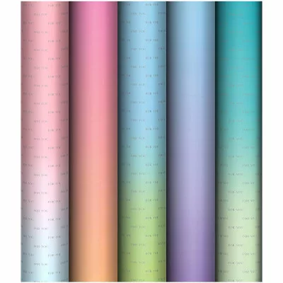 Упаковочная бумага 1шт глянц. 70*100см, MESHU "Градиент", 80г/м2, ассорти 5 дизайнов 358121