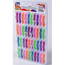 Бисер круглый 4 мм, 7 г, 6 цветов, пластиковая туба M-20037