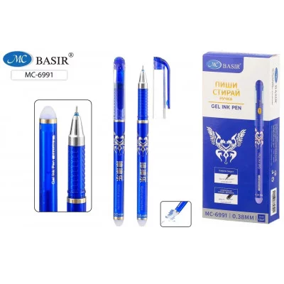 Ручка гелевая пиши-стирай "Classic" синяя 0.5/130мм/иг корпус тонирован рисунок BASIR МС-6991/син/ 083191