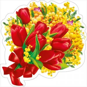 Украшение на скотче Весенний букет 080936 080.936