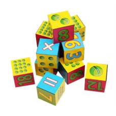 КУБИКИ ПЛАСТИКОВЫЕ 12 шт. в коробке. МАТЕМАТИКА В КУБИКАХ (Арт. К12-0553)