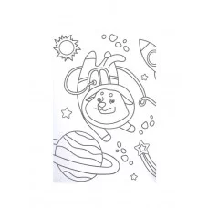 МОЯ РАСКРАСКА А4 чёрная. КОСМИЧЕСКИЙ ПОЛЁТ 978-5-378-30155-3