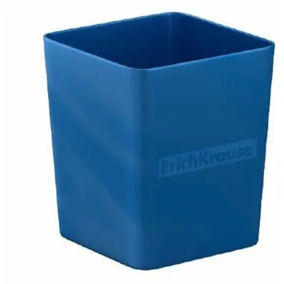 Подставка настольная пластиковая ErichKrause® Base, Ice Metallic, синяя 55813