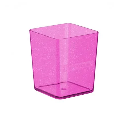 Подставка настольная пластиковая ErichKrause® Base, Glitter, розовая 53238