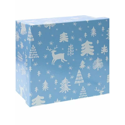 Коробка квадратная одинарная Снежное царство 17,5х17,5х10 см ПП-4599