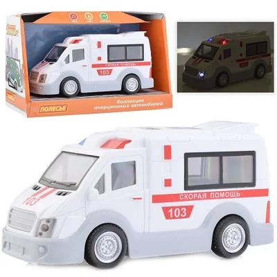 Скорая помощь, автомобиль инерционный (со светом и звуком) (в коробке) 79657