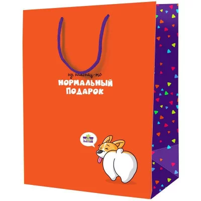 Пакет подарочный 1шт 11*14*6,5см ArtSpace "Нормальный подарок", ламинированный 340230