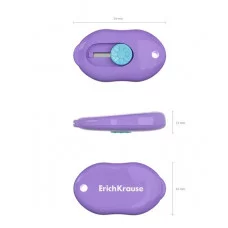 Нож канцелярский ErichKrause Cloud Mini Pastel, ассорти 62755