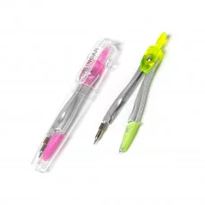 Циркуль Alingar, металлический 82 мм, в футляре из прозрачного пластика цвет корпуса ассорти