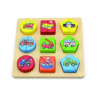 Блочный пазл "Транспорт"18 деталей в коробке VG59586