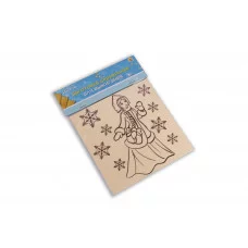 Заготовка деревянная для выжигания 15х15. СНЕЖНАЯ КРАСАВИЦА (Арт. НР-7324)