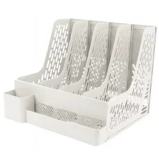 Лоток вертикальный 4 отделения белый DV-14924-2