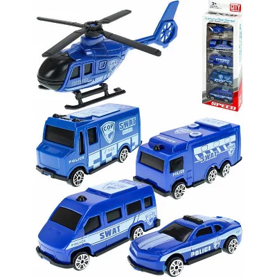 Набор машинок "Полиция"(10,2х4х26,7 см)(5 машинок), в коробке ( Арт. 2176262)