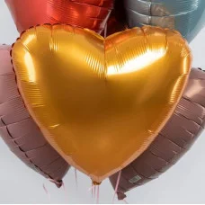 Шар (19\'\'/48 см) Сердце, Янтарь, Бохо, 1 шт. 940356