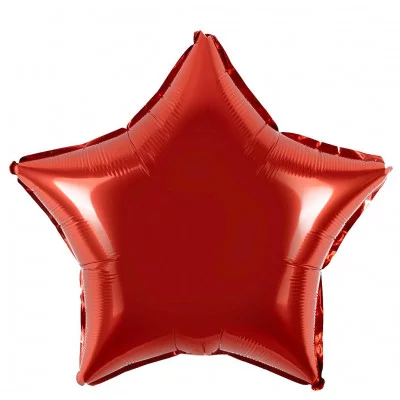 Шар (18\'\'/46 см) Звезда, Красный, 1 шт. 120103