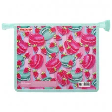 Папка для тетрадей ПИФАГОР А5, 1 отделение, пластик, молния сверху, "Macaroon", 270130