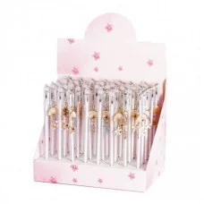 Ручка шариковая, Alingar "Веер", синяя, 0,7 мм, прозрачный пластиковый корпус AL7826